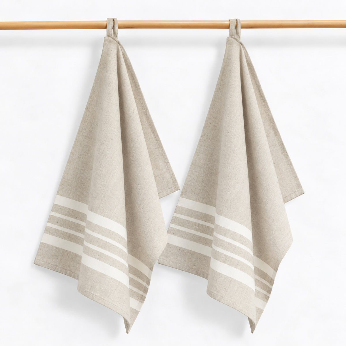 HORIZON - Set of 2. Handwoven Kitchen Towels - Cotton - Fair Trade - Artisan Made