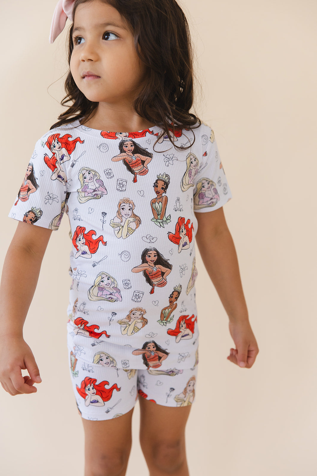 Doodle Princess (ribbed) - Biker Short Set