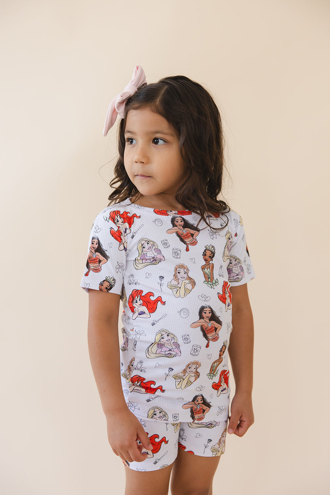 Doodle Princess (ribbed) - Biker Short Set