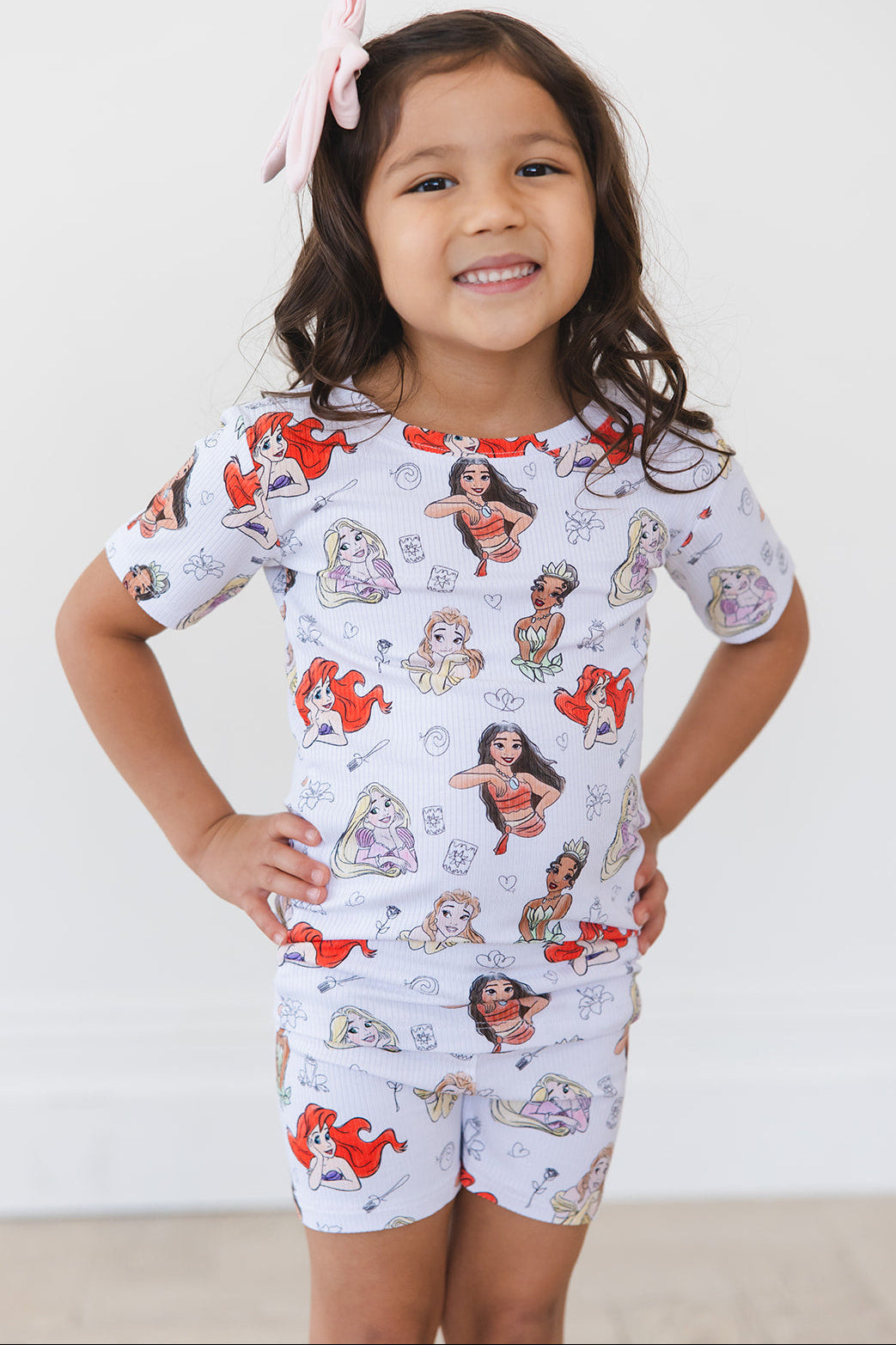 Doodle Princess (ribbed) - Biker Short Set