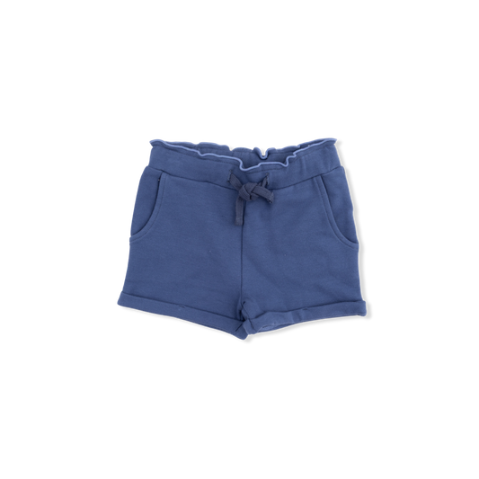 Solid Oceana - Paperbag Shorts