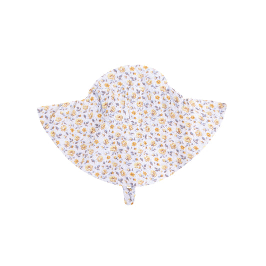 Yellow Country Roses - Wide Brim Sun Hat