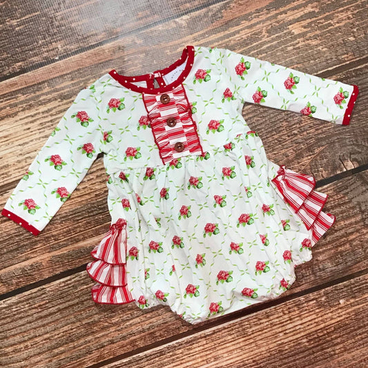 Christmas Rose Bubble Onesie