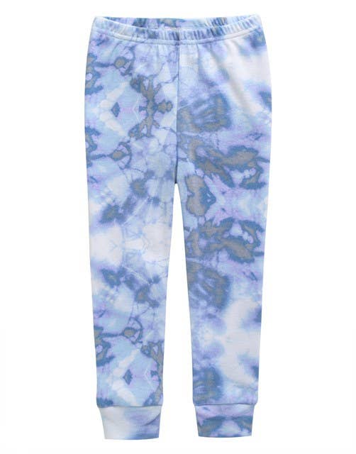 Tie Dyeing Winter Blue Long Sleeve PJs