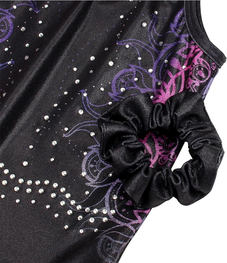 Mystical Midnight Sparkle U-type Clasp Back Gymnastics Leotard Outfit Set