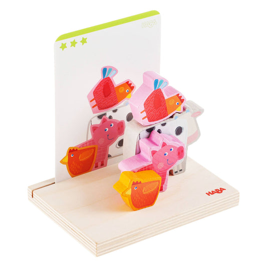 On the Farm Stacking Toy - Educational Wooden Animal Playset