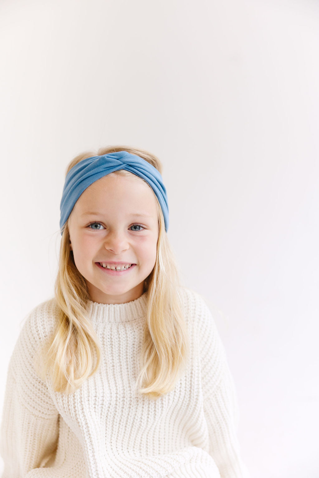 White Solid Twisted Turban for Girls & Adults