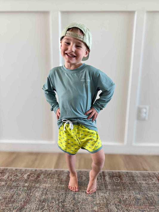 neon fish hybrid shorts
