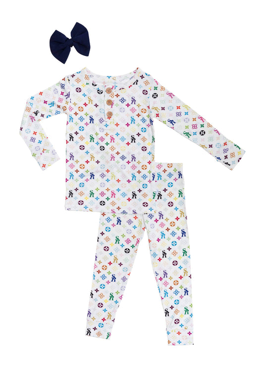 SR Logo Long Sleeve Henley Pajamas
