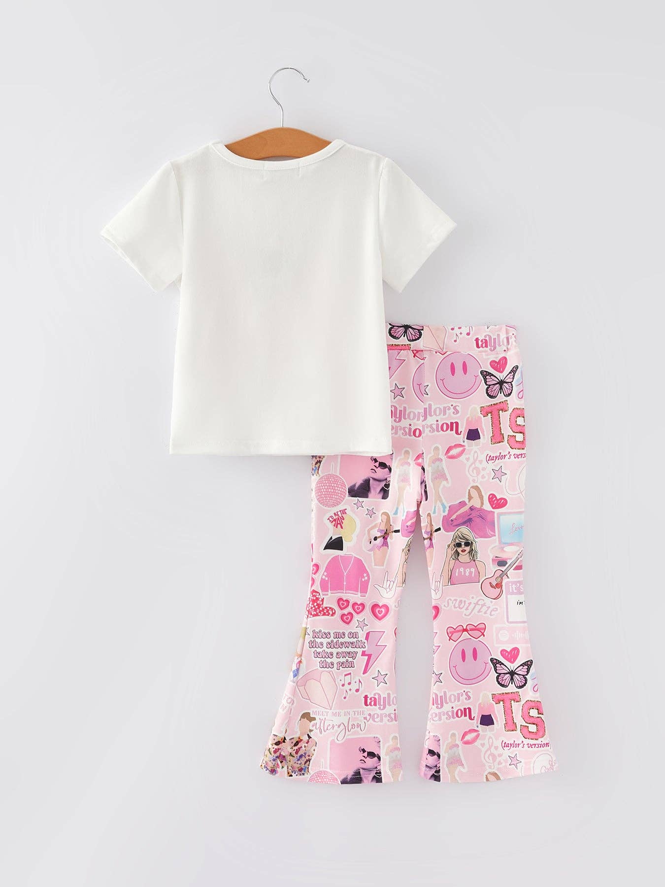 “IN MY SWIFTIE ERA” Print Top +Bell Bottom Pants Set