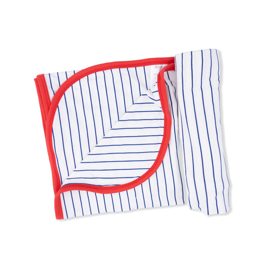 Baseball Stripe - 2 Ply Blanket with Binding