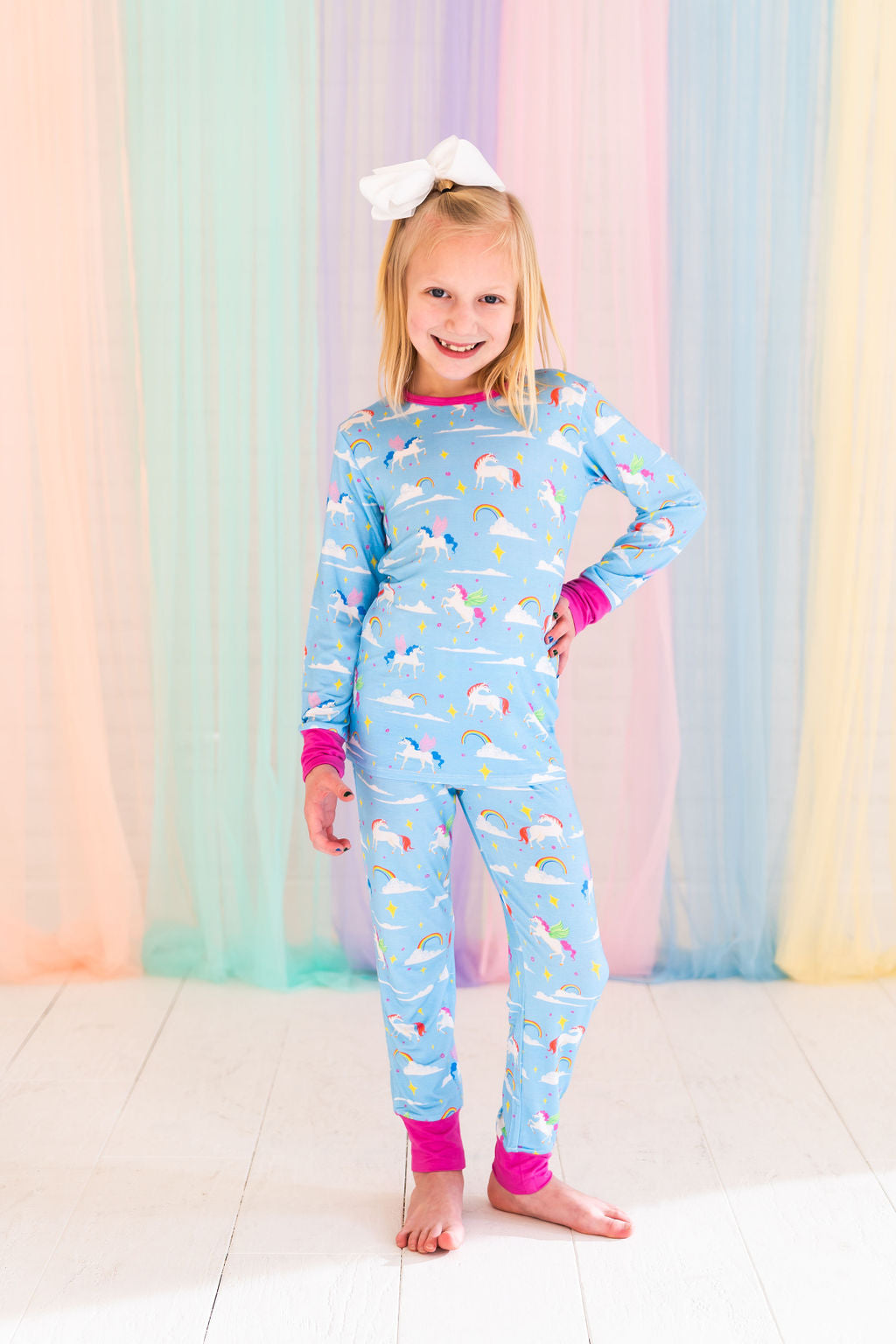 Sage Bamboo 2-Piece Long Sleeve Unicorn Set