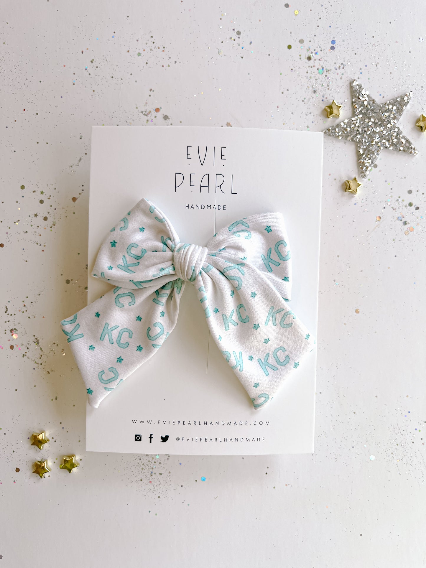 Large Teal KC Current Pinwheel Bow