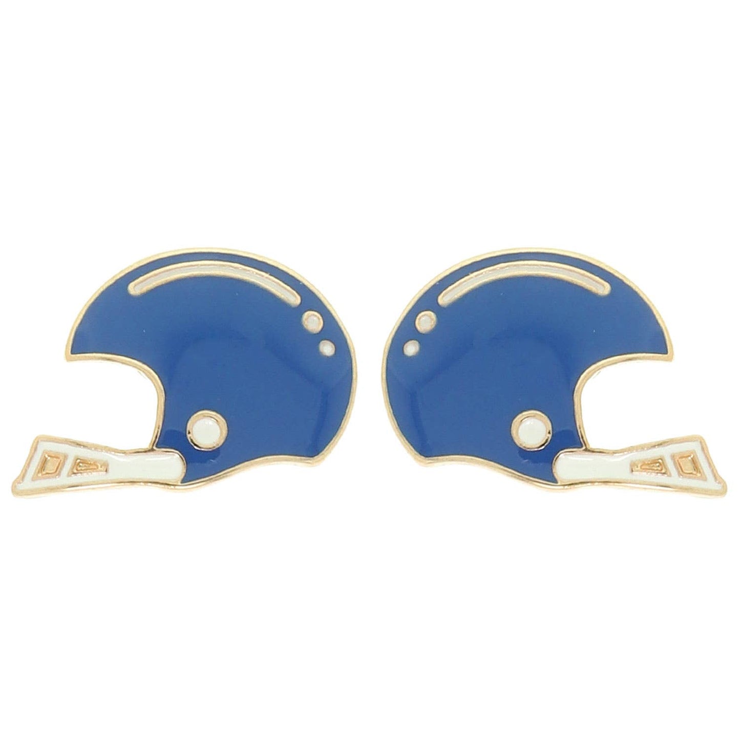 Game Day Style Enamel Football Helmet Stud Earrings