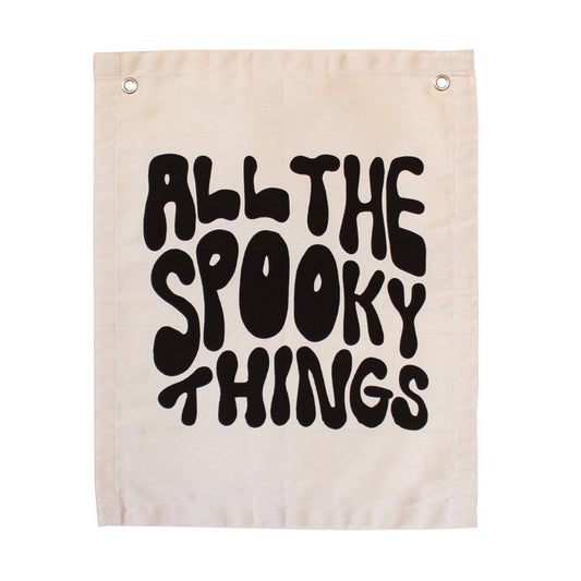 “All The Spooky Things” Canvas Banner | Halloween Wall Flag