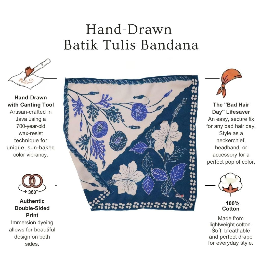 Full Hand Drawn Batik Tulis Bandana