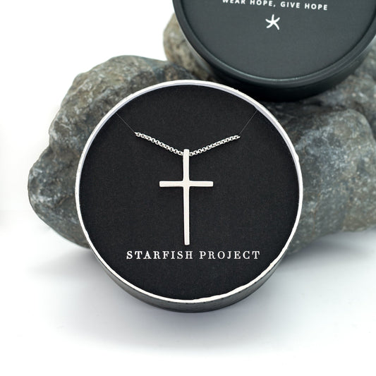The Classic Cross Necklace in Sterling Silver