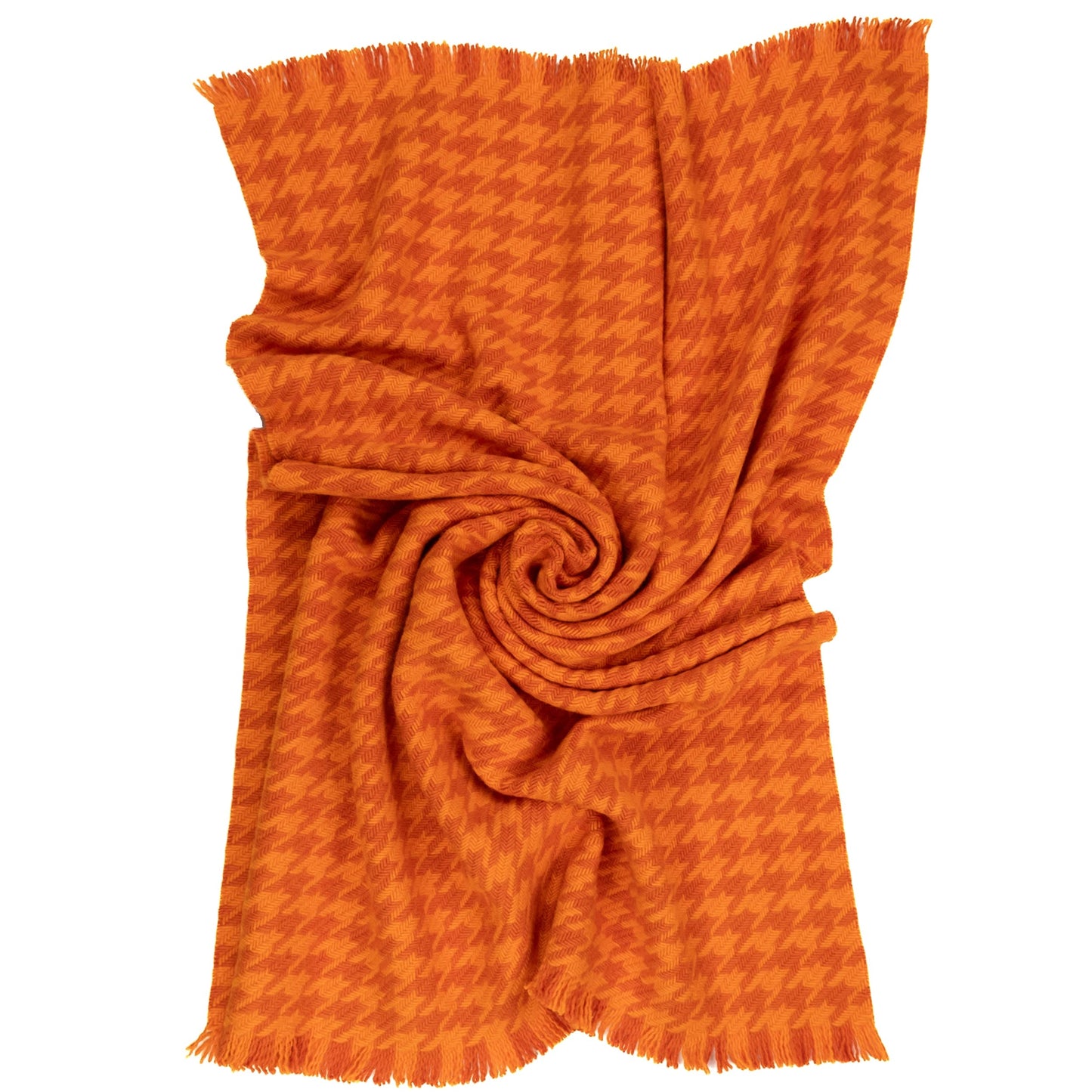 Southampton Home Naturally Weighted Houndstooth Throw - Orange