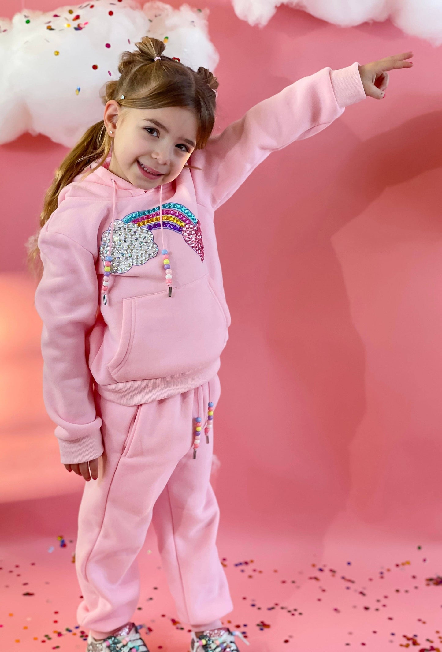 Rainbow Gem Sweatsuit W/ Beads
