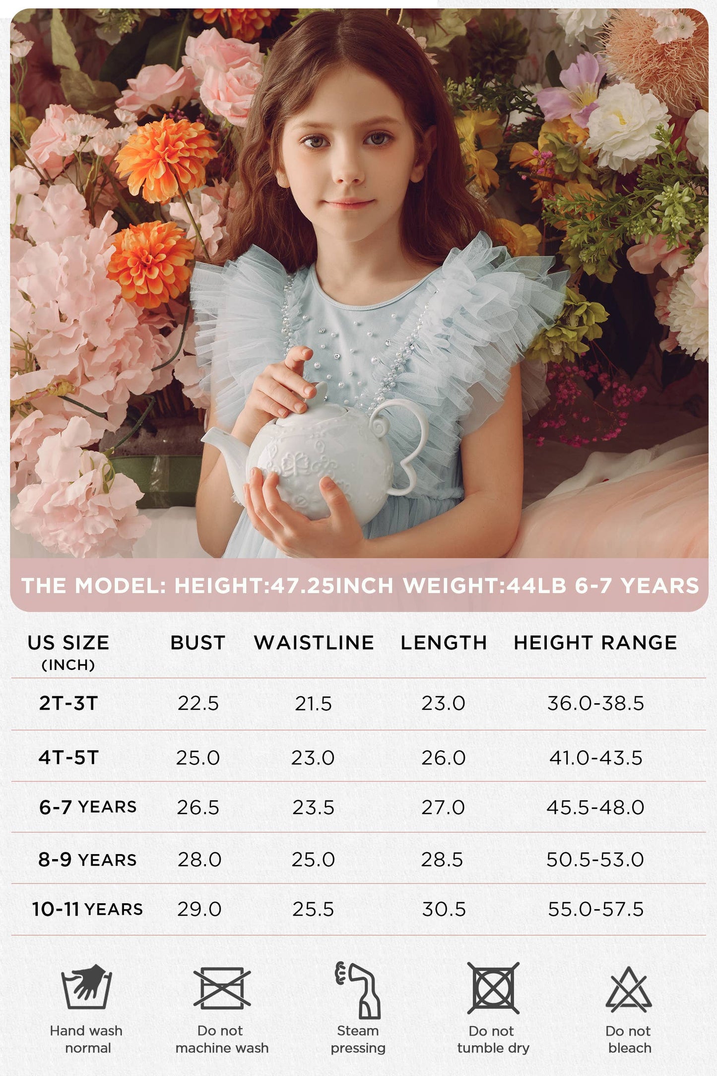 Adorable Pearl Layered Tulle Toddler Dress