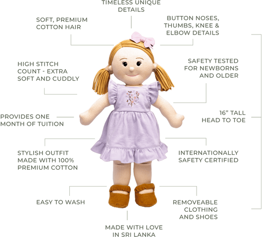 The Clementine Collective knitted doll Amelia