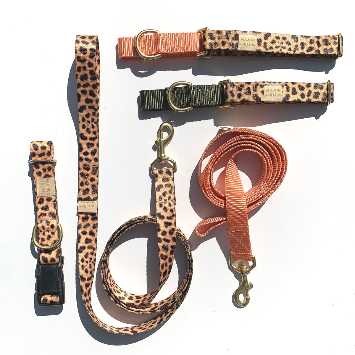 Martingale Dog Collar – Leopard / Peach