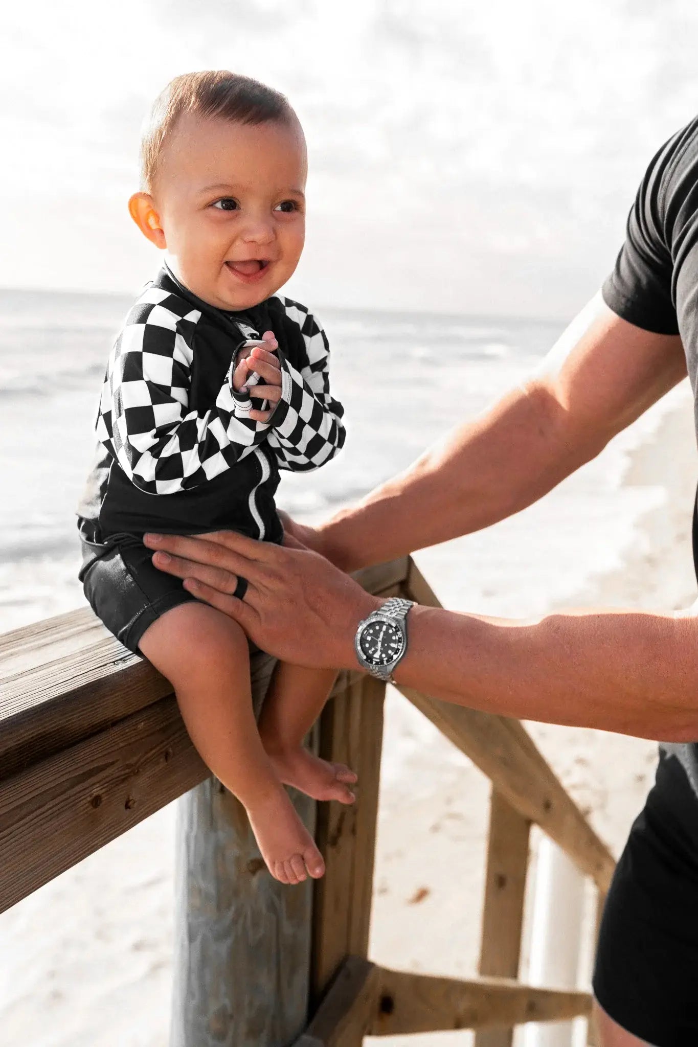 UPF50+ Swim Romper in Off The Wall
