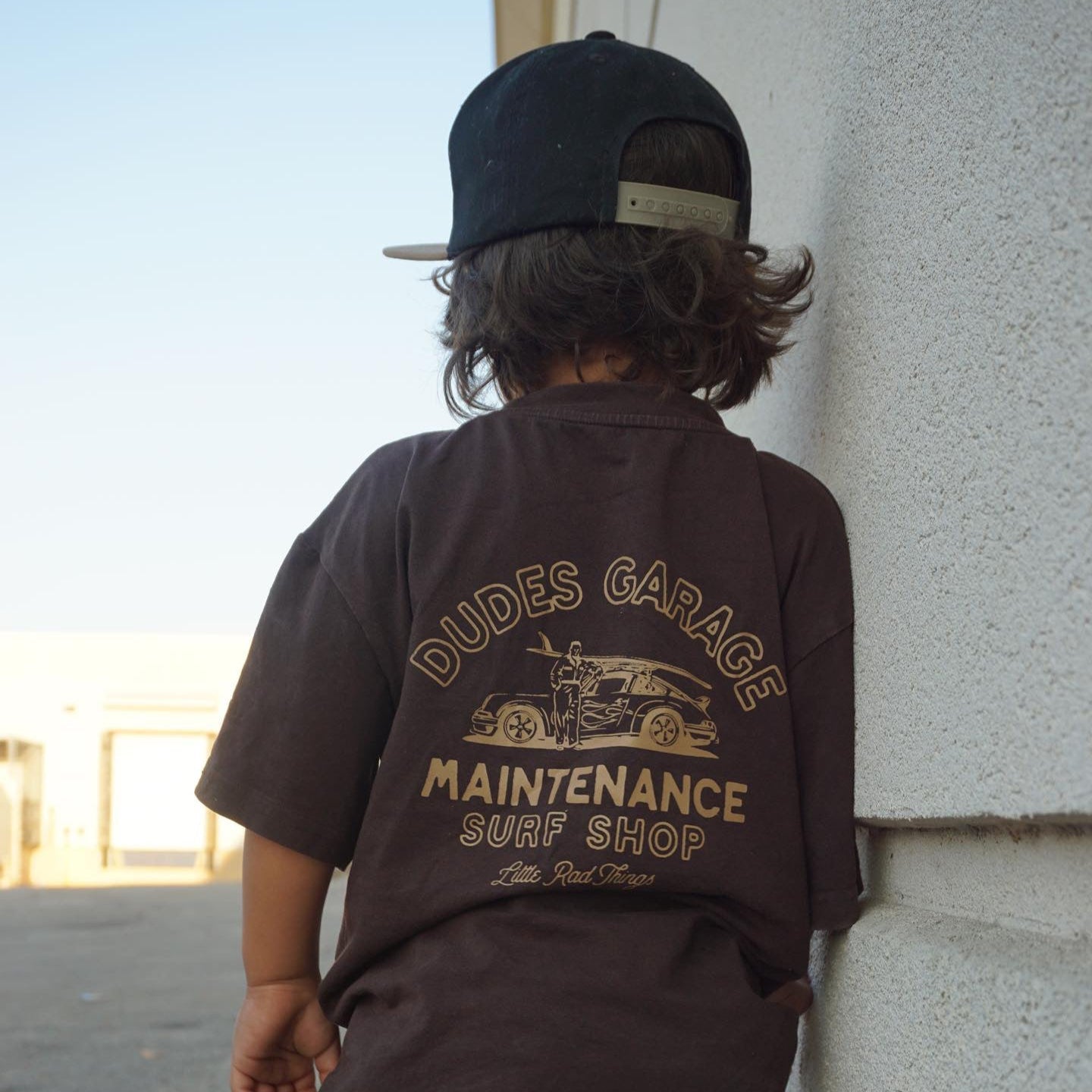 DUDES GARAGE TEE - VINTAGE BROWN