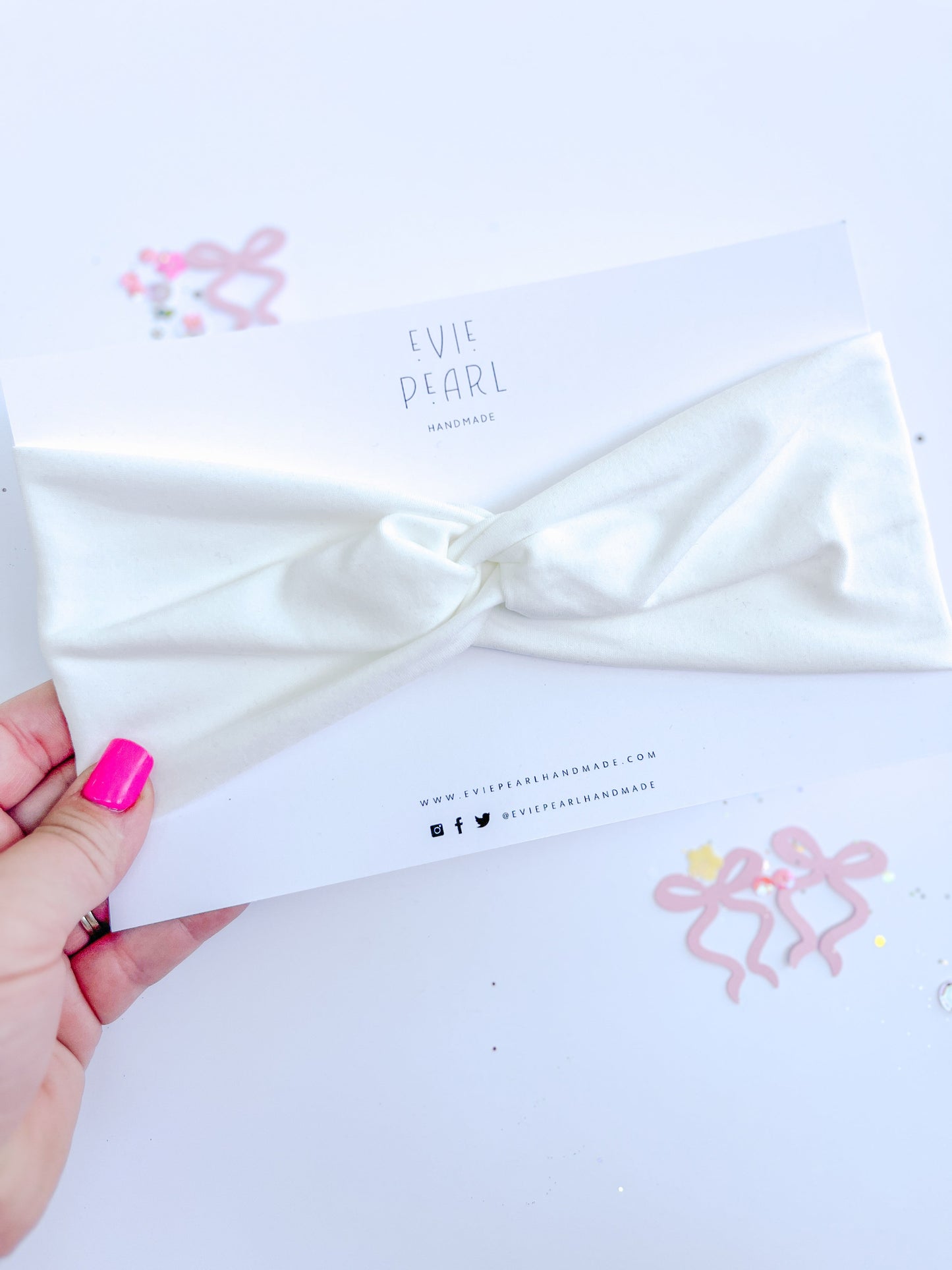 White Solid Twisted Turban for Girls & Adults