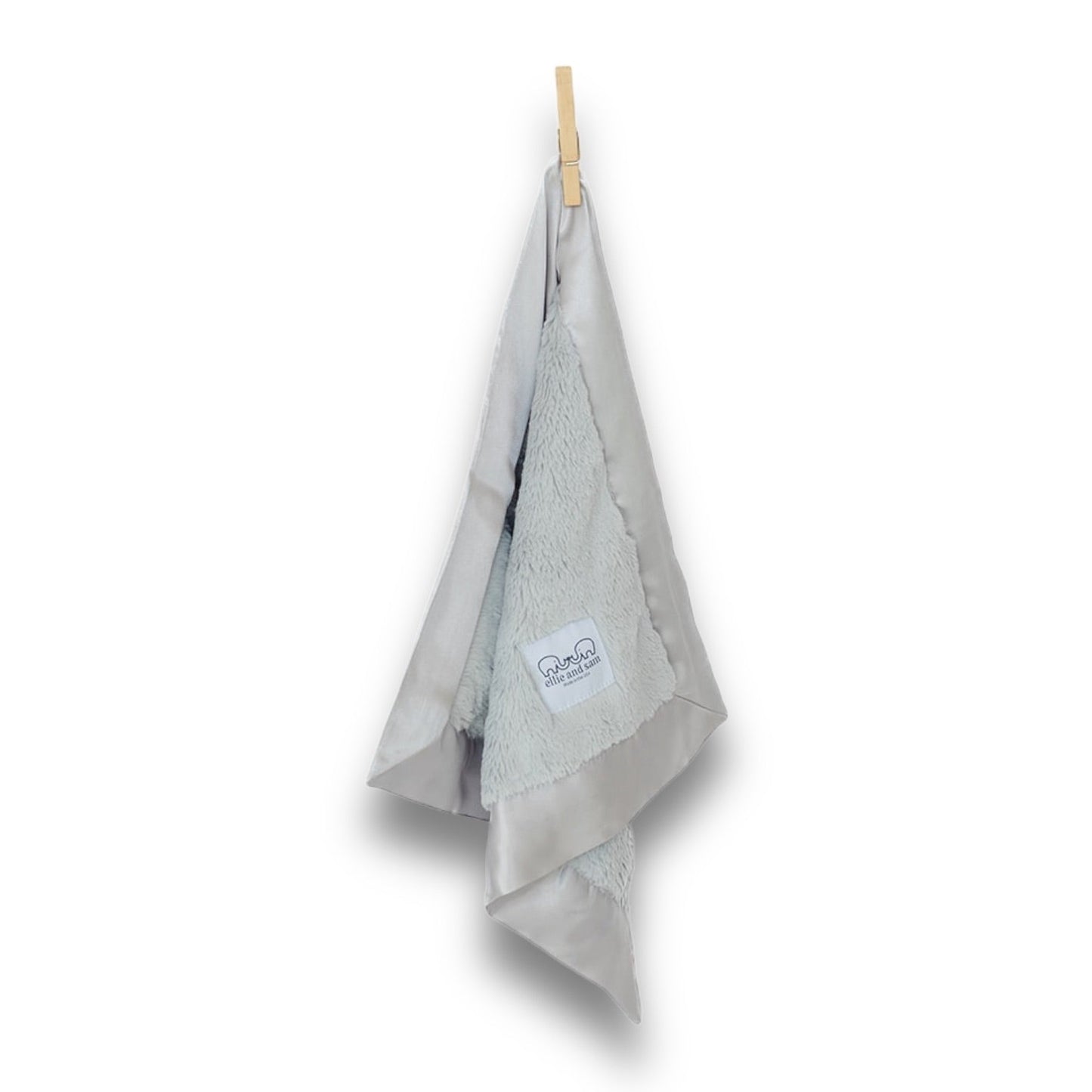 Luxury Satin Border Lovey - Silver