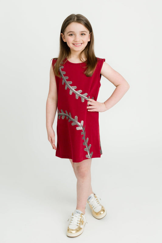 Baseball Maroon Dress