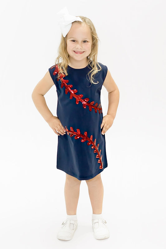 Baseball Navy and Red Dress