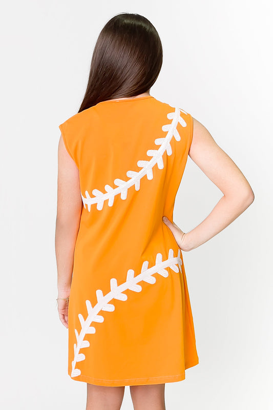 Baseball Orange Dress