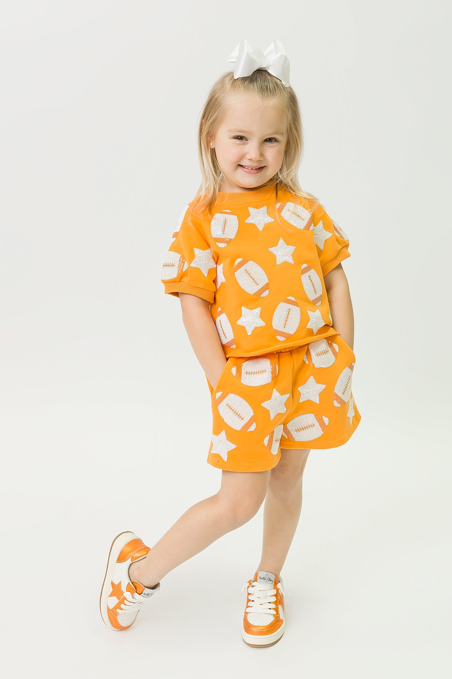 Orange Football Shorts