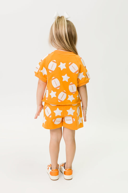 Orange Football Shorts