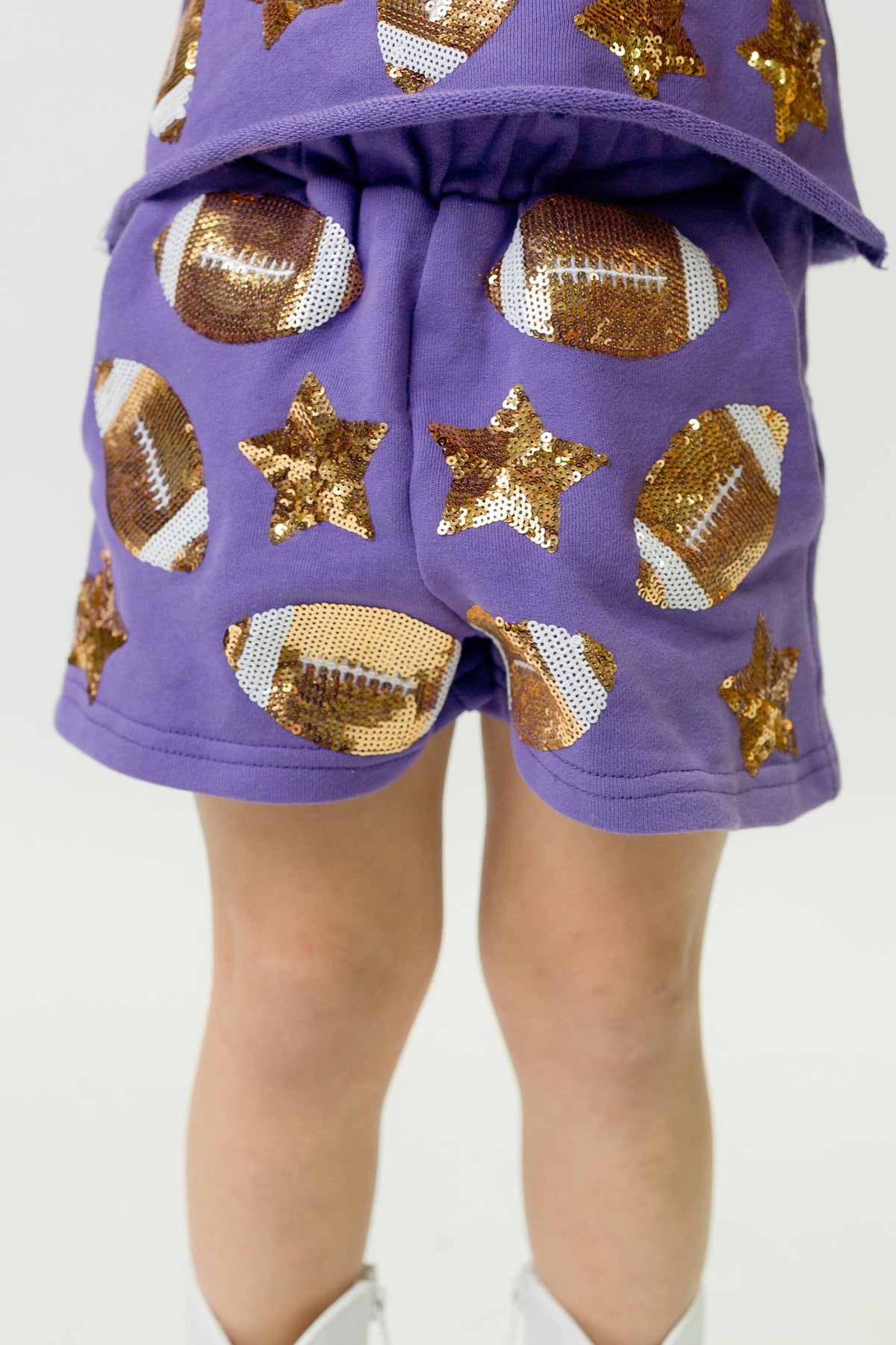 Purple and Gold Football Shorts