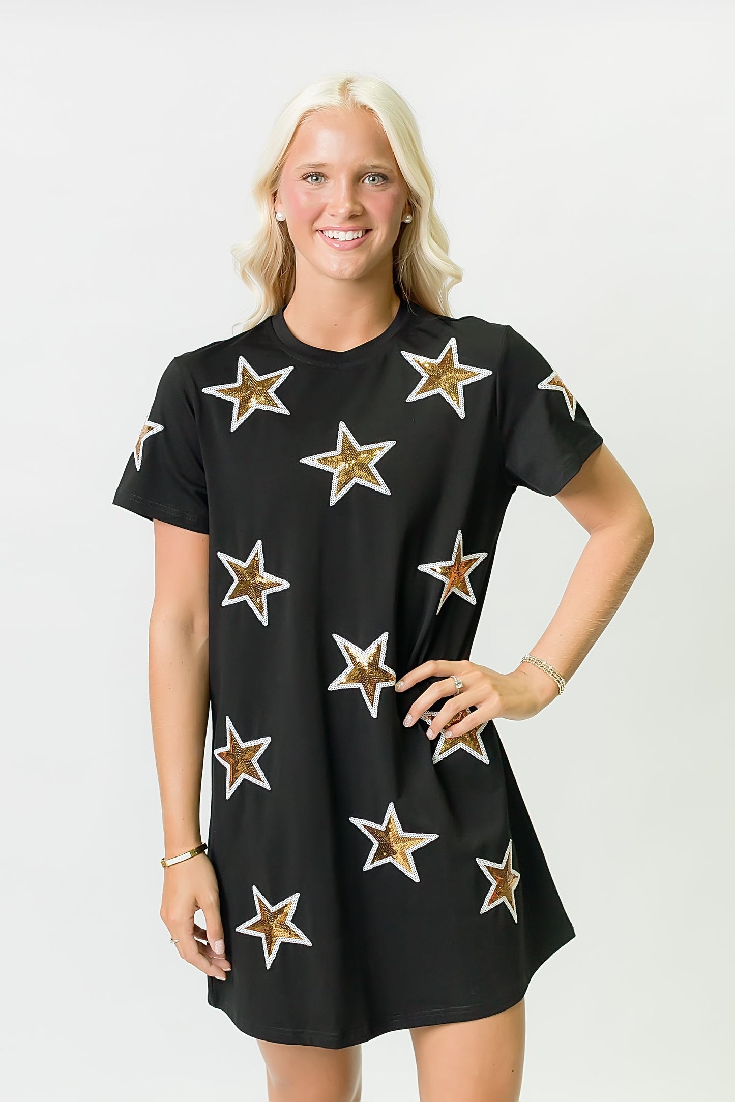 Black and Gold Star Dress