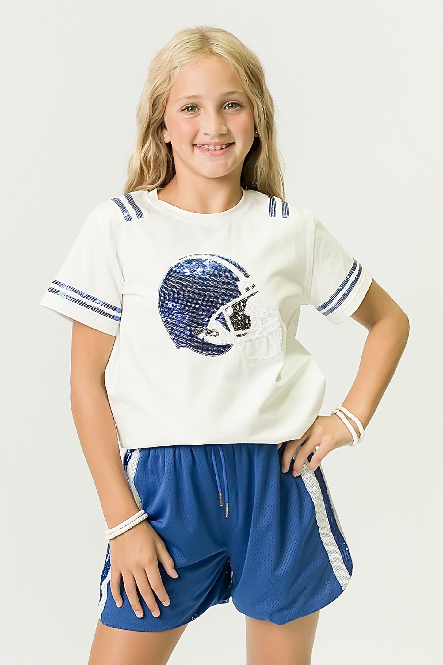 Royal Blue and White Helmet Shirt