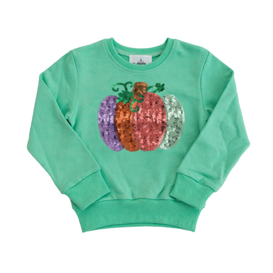 Women's Sequin Pumpkin Sweatshirt