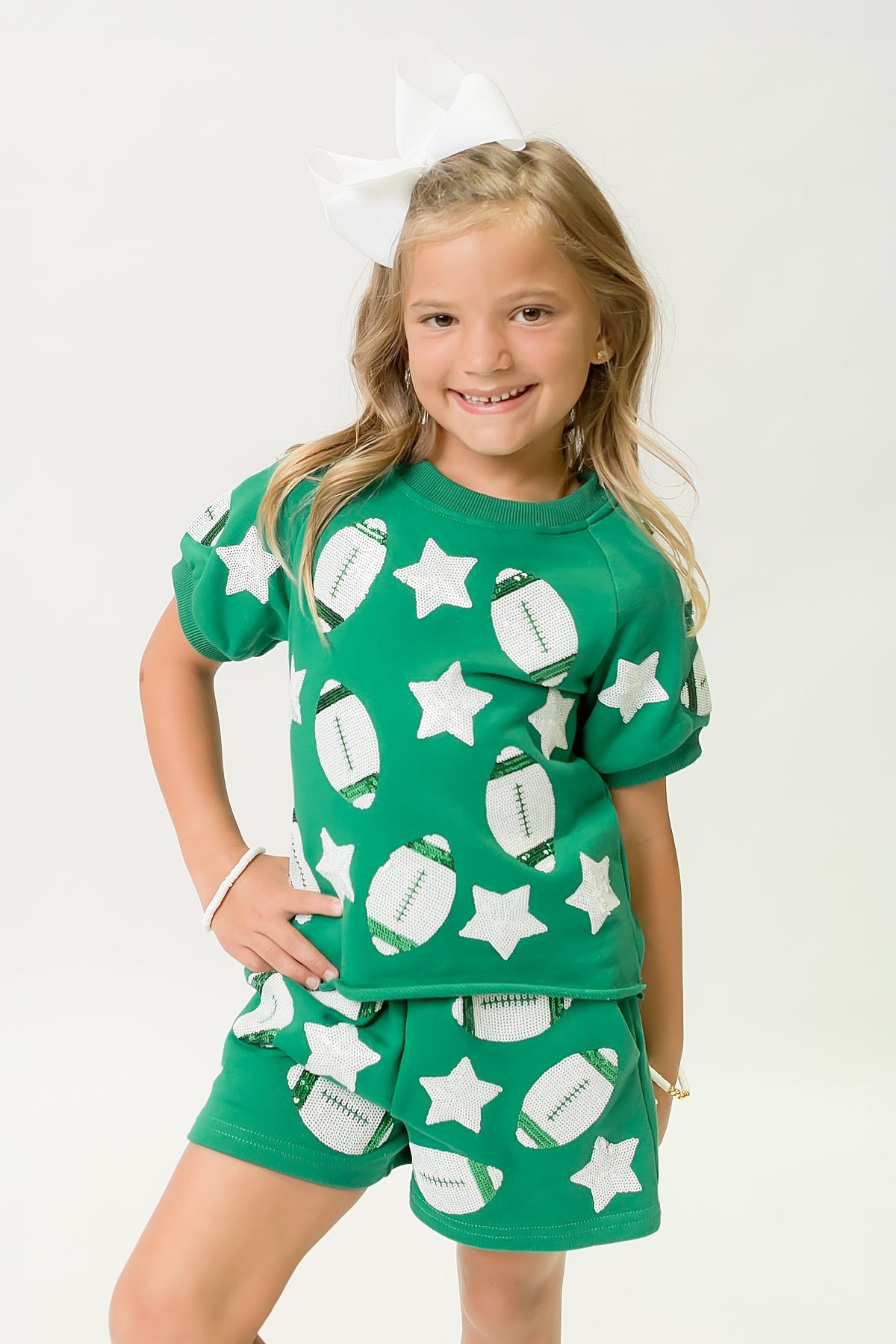 Kids' Green Football Top