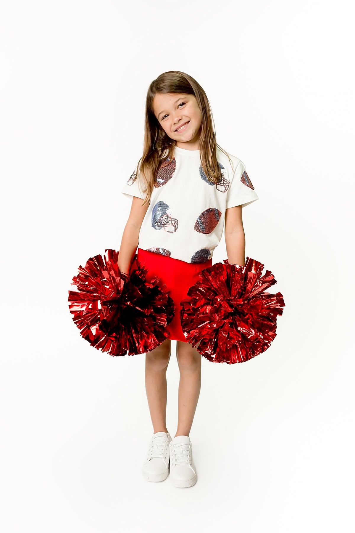 Kids' Football Fever T-Shirt - Powder Blue and Red
