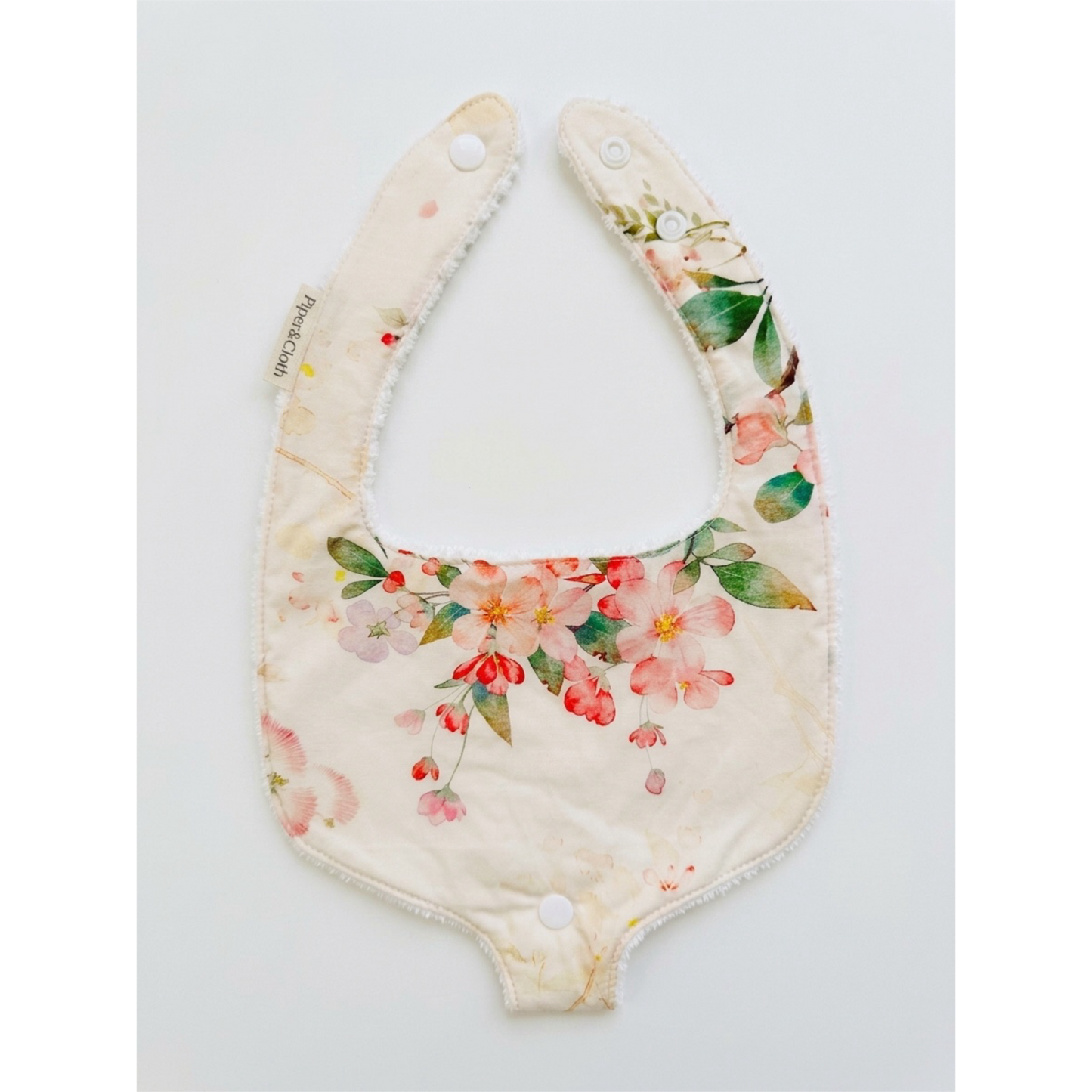Soothe & Snap Pacifier Bib – Ivory Botanical