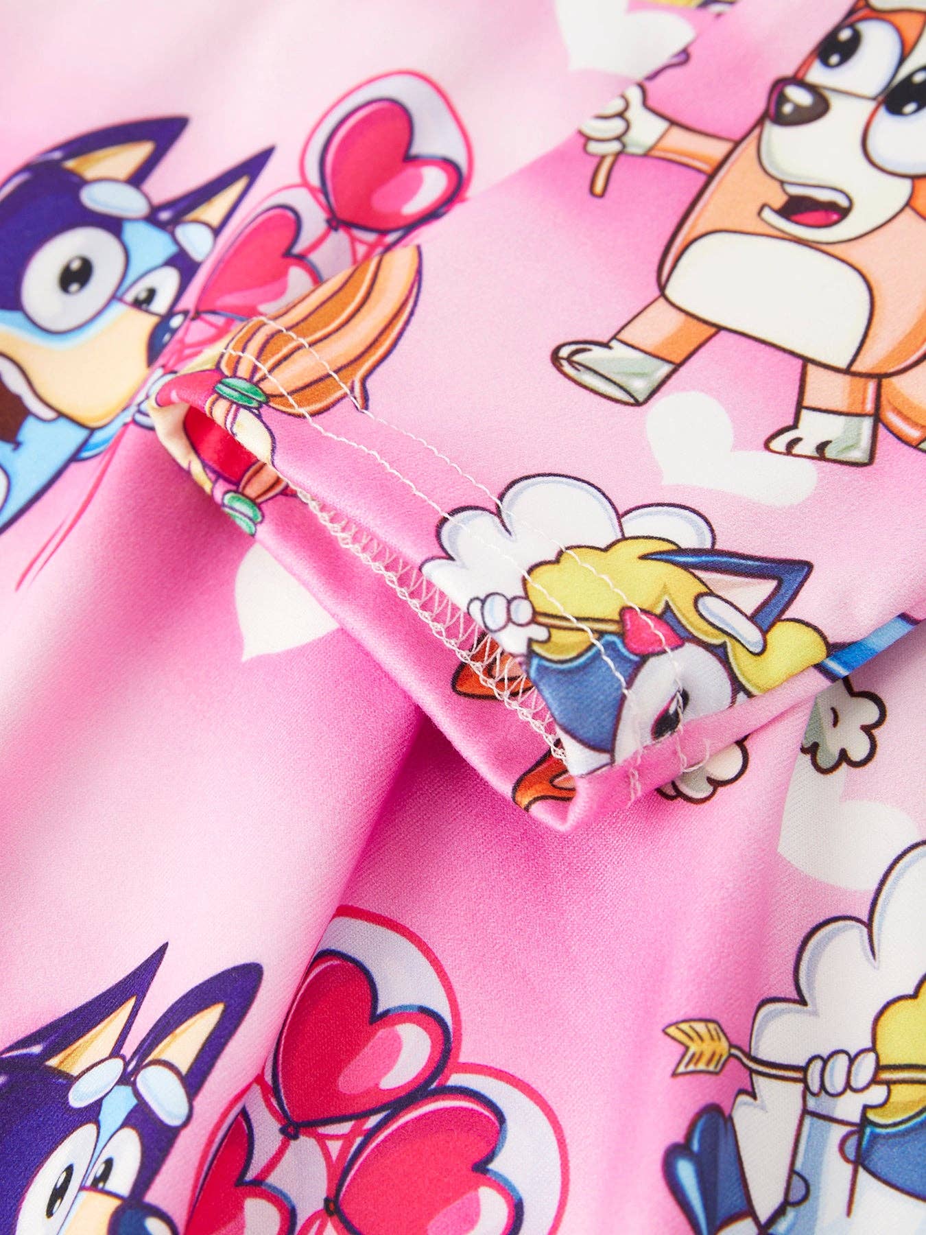Bluey Pink Girls Long Sleeve Dress