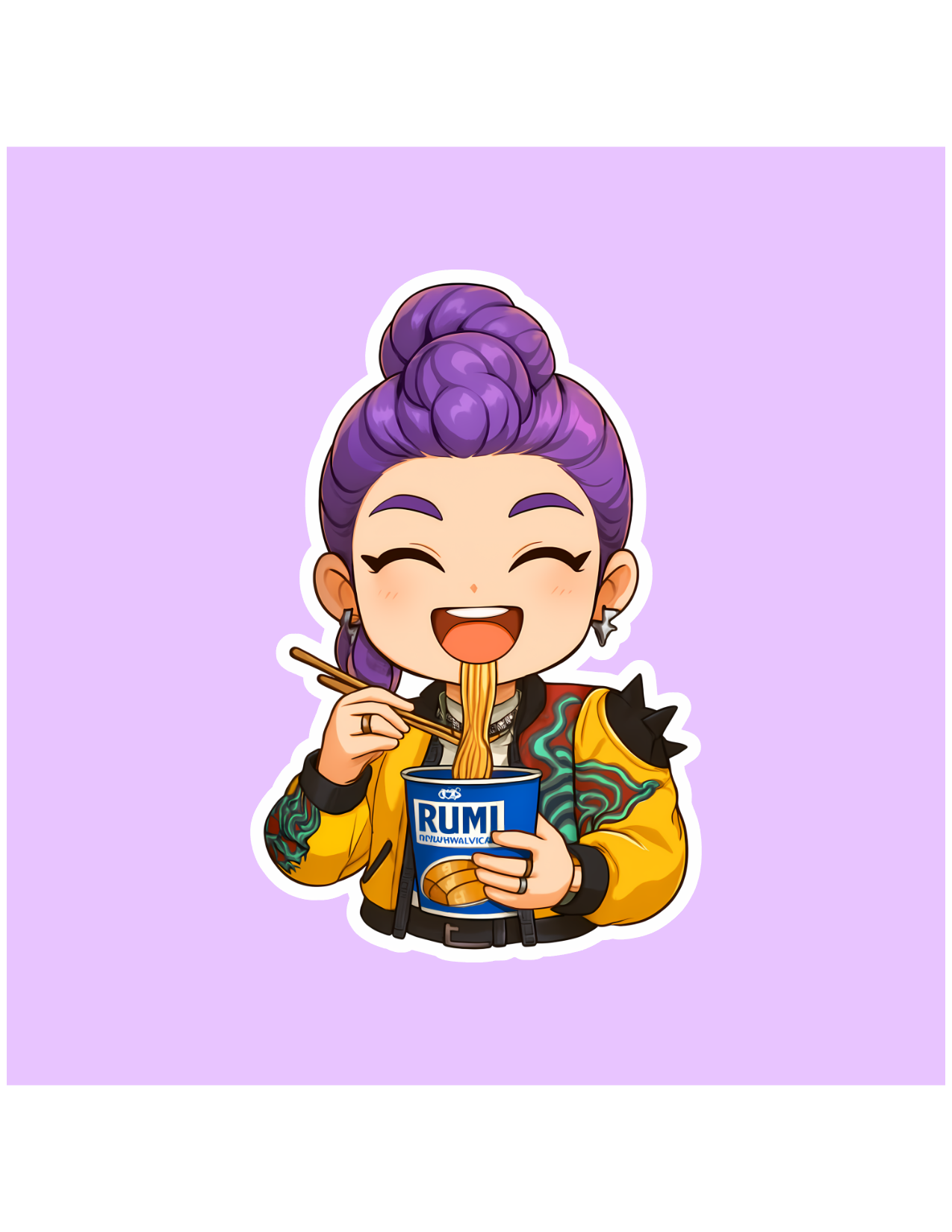Rumi Ramen Kpop Demon Hunters Inspired Sticker