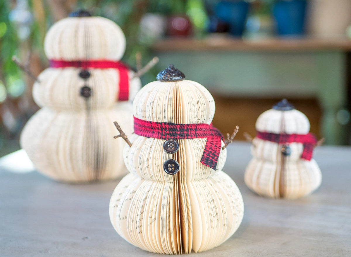 Medium Book Snowman