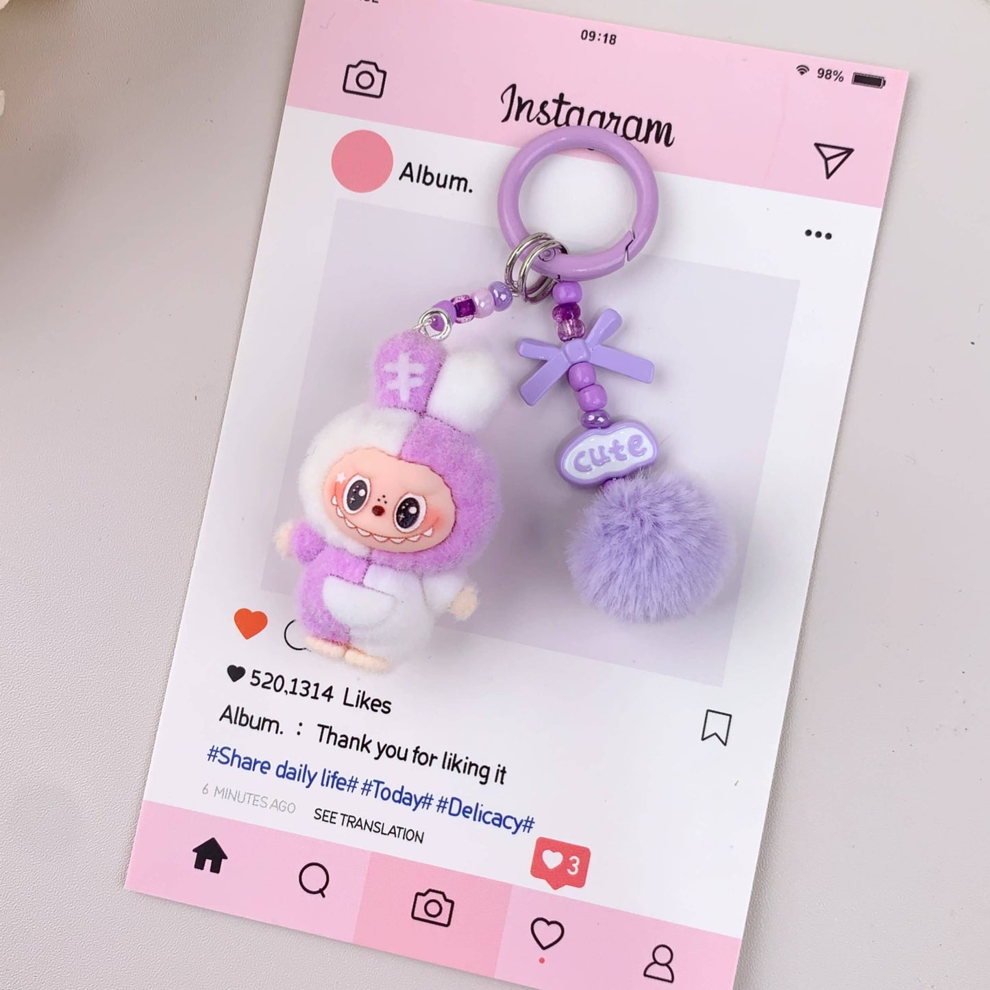 Labu Hot-Selling Cute Bunny Keychain  holiday gifts