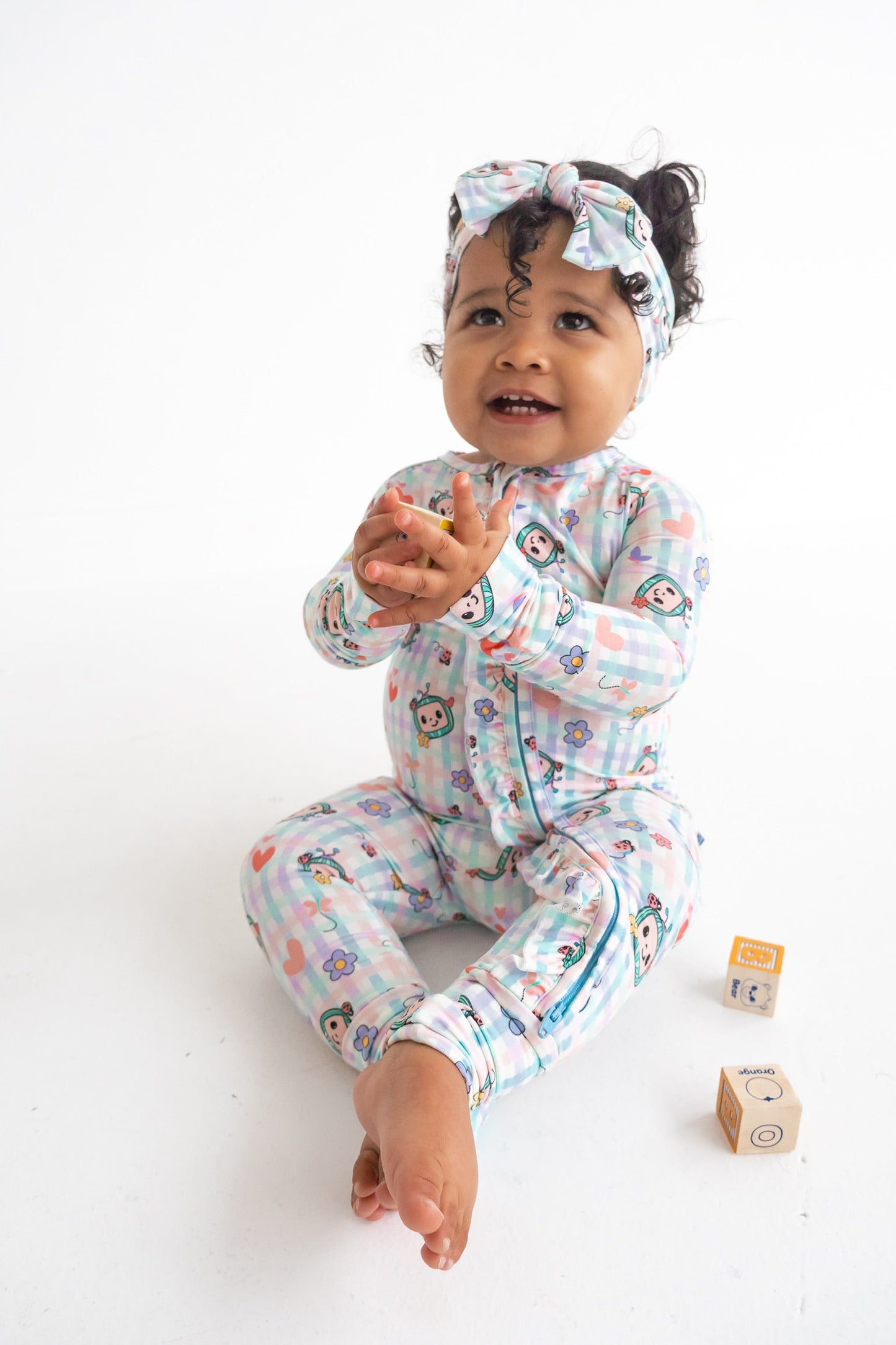 Dream Big Little Co x CoComelon SPRINGTIME MELON DREAM RUFFLE ROMPER