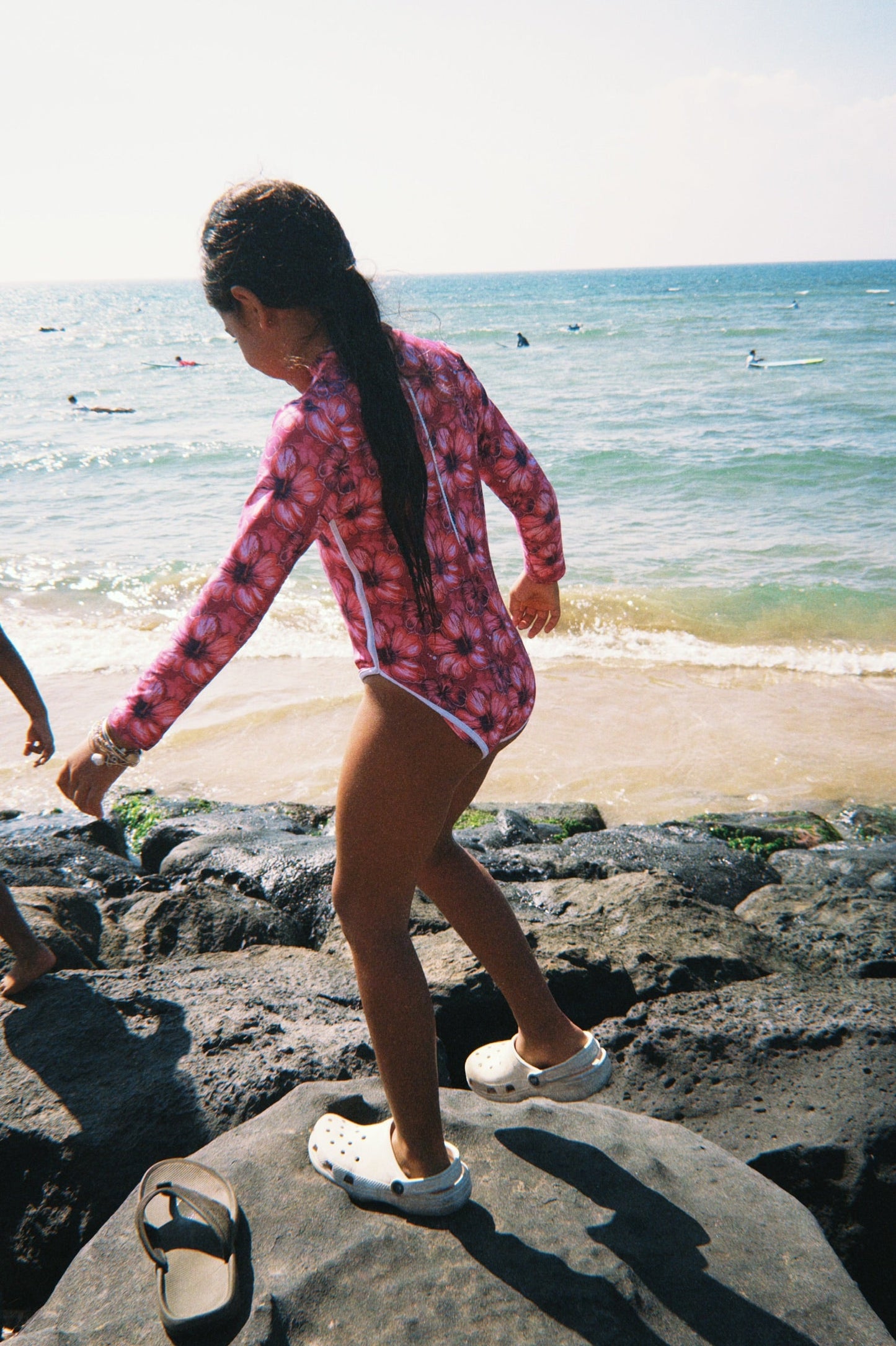 Lola One Piece Kids Swimsuit - Hibiscus Hunny- flawed