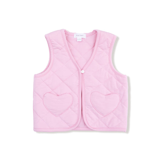 Quilted Vest with Heart Pocket