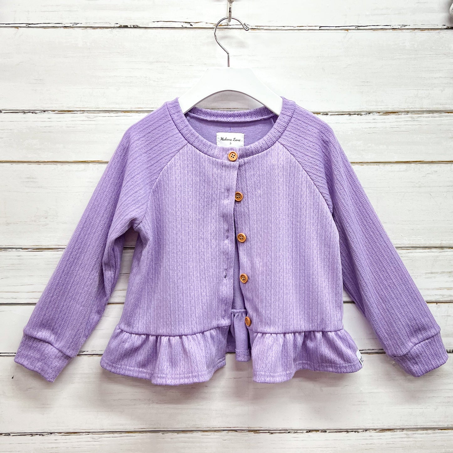 Spring Ruffle Cardigan (white, pink, lavender)